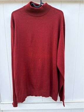 Jos. A. Bank Signature Collection Men's Size XL Red 100% Silk Crew Neck Sweater